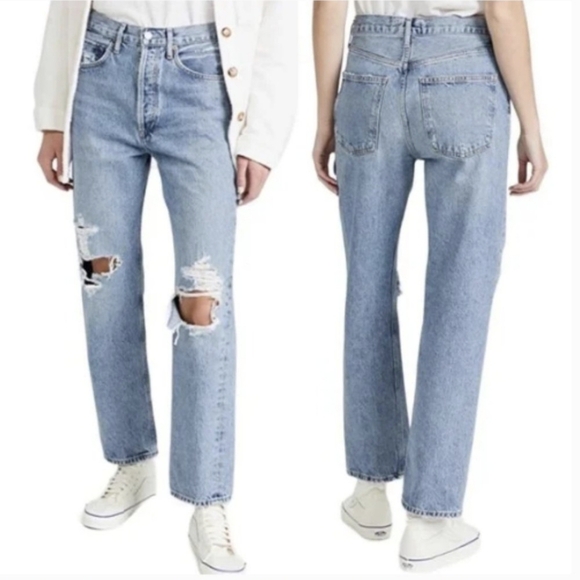 AGOLDE 90's Mid Rise Loose Fit Jeans in Fall Out Size 23 - Picture 1 of 12